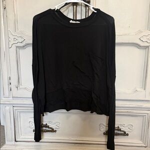 Chic Black Long Sleeve Women's Top